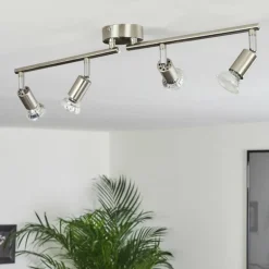 Plafonnier Oula LED Nickel mat, 4 lumières