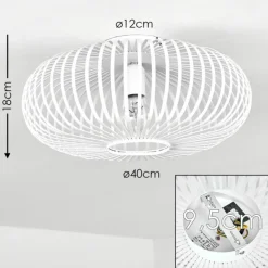 Plafonnier Ovari Blanc, 1 lumière