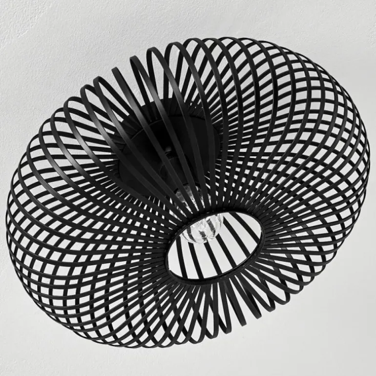 Plafonnier Ovari Noir, 1 lumière