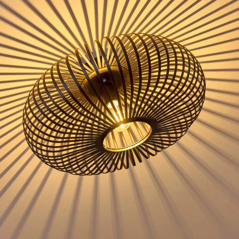 Plafonnier Ovari Noir, 1 lumière