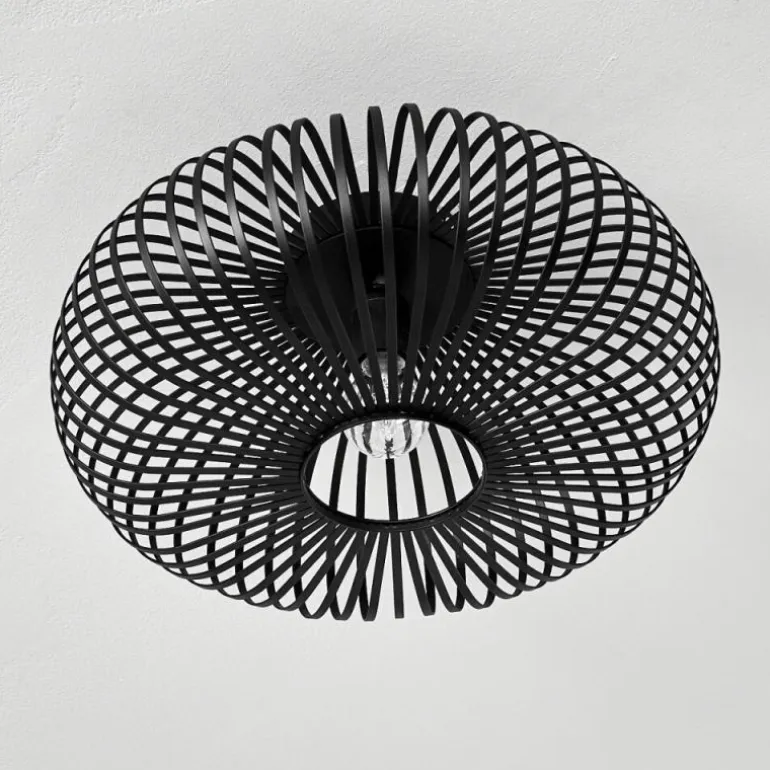 Plafonnier Ovari Noir, 1 lumière