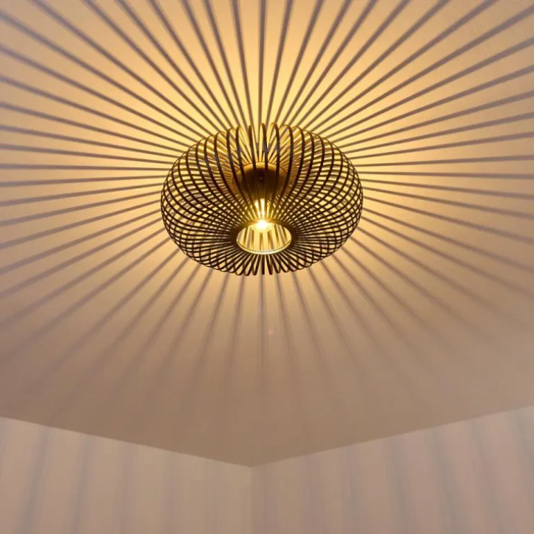 Plafonnier Ovari Noir, 1 lumière