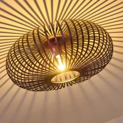 Plafonnier Ovari Noir, 1 lumière