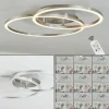 Plafonnier Ovasta LED Nickel mat, 1 lumière, Télécommandes
