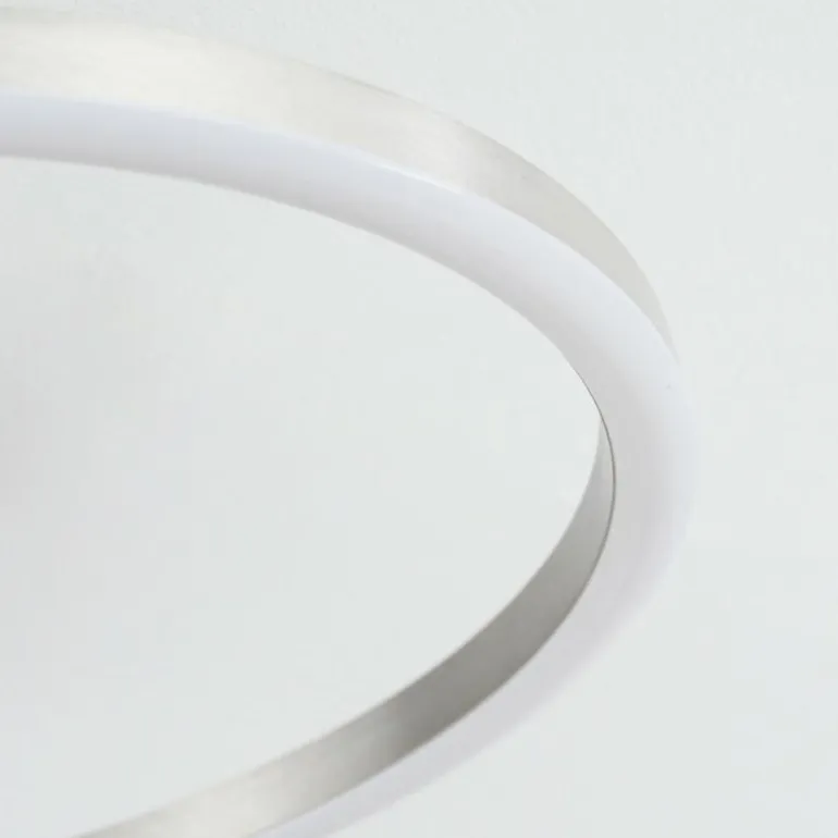 Plafonnier Ovasta LED Nickel mat, 1 lumière, Télécommandes