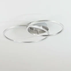 Plafonnier Ovasta LED Nickel mat, 1 lumière, Télécommandes