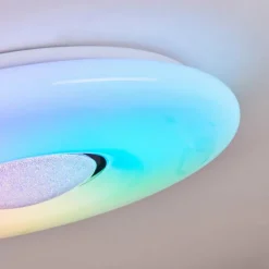 Plafonnier Page LED Blanc, 2 lumières, Télécommandes, Changeur de couleurs