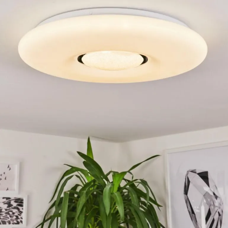 Plafonnier Page LED Blanc, 2 lumières, Télécommandes, Changeur de couleurs