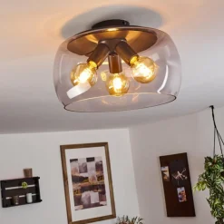 Plafonnier Palibatz Anthracite, 3 lumières
