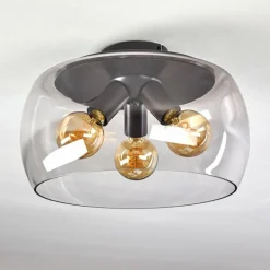 Plafonnier Palibatz Anthracite, 3 lumières