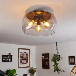 Plafonnier Palibatz Anthracite, 3 lumières