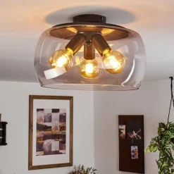 Plafonnier Palibatz Anthracite, 3 lumières
