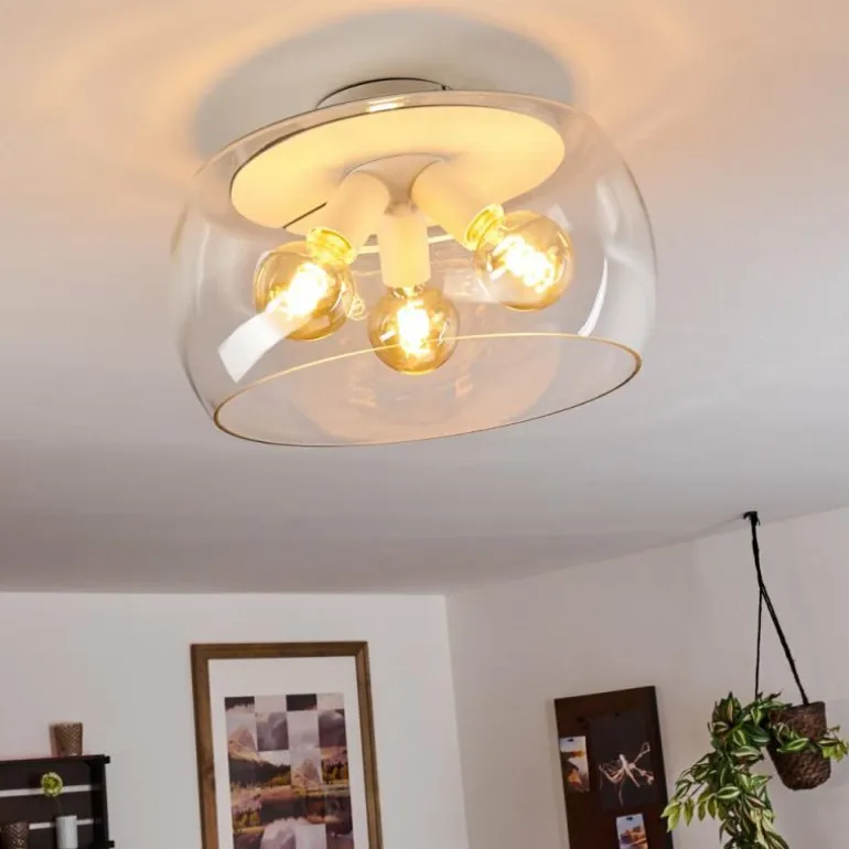 Plafonnier Palibatz Blanc, 3 lumières