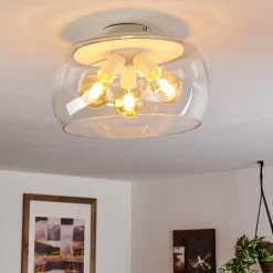 Plafonnier Palibatz Blanc, 3 lumières