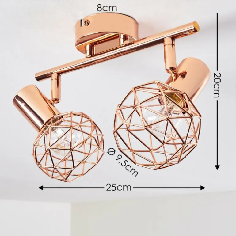 Plafonnier Palmira Cuivre, 2 lumières