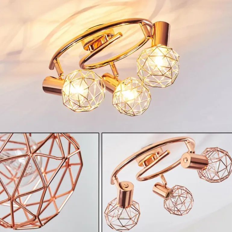 Plafonnier Palmira Cuivre, 3 lumières