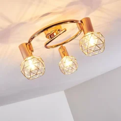Plafonnier Palmira Cuivre, 3 lumières