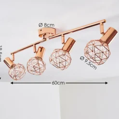 Plafonnier Palmira Cuivre, 4 lumières