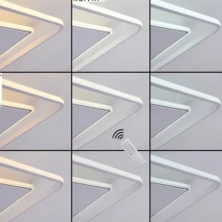 Plafonnier Panchita LED Blanc, 1 lumière, Télécommandes