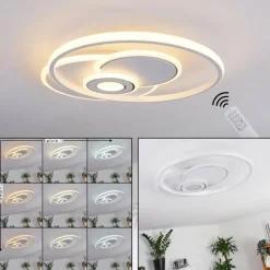 Plafonnier Panchita LED Blanc, 1 lumière, Télécommandes