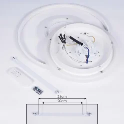 Plafonnier Panchita LED Blanc, 1 lumière, Télécommandes