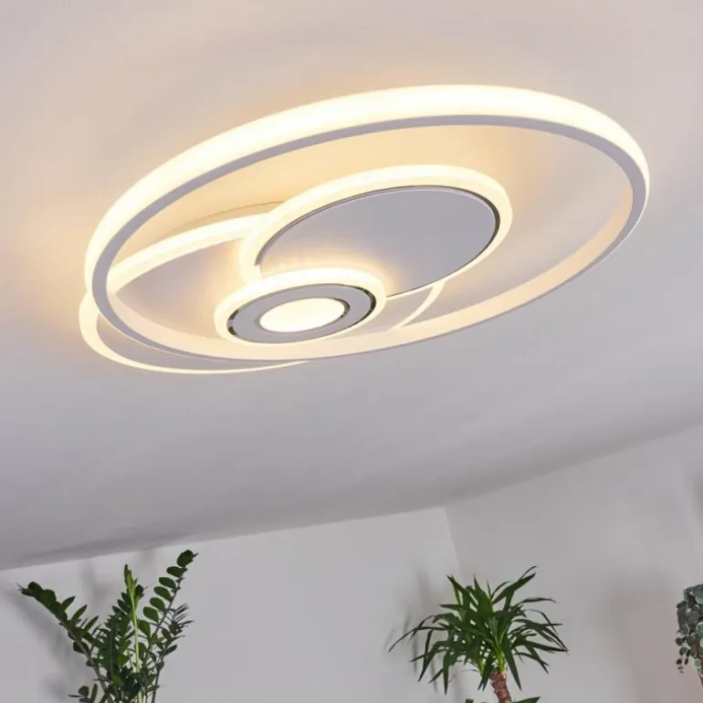 Plafonnier Panchita LED Blanc, 1 lumière, Télécommandes