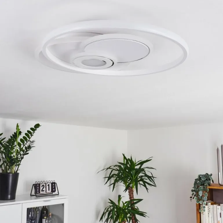 Plafonnier Panchita LED Blanc, 1 lumière, Télécommandes