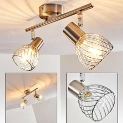 Plafonnier Parado Nickel mat, 2 lumières
