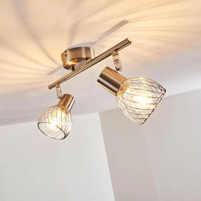 Plafonnier Parado Nickel mat, 2 lumières