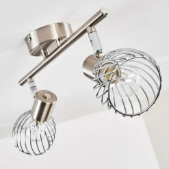 Plafonnier Parado Nickel mat, 2 lumières