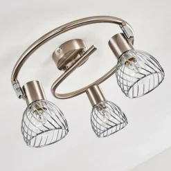 Plafonnier Parado Nickel mat, 3 lumières