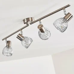 Plafonnier Parado Nickel mat, 4 lumières