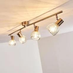 Plafonnier Parado Nickel mat, 4 lumières