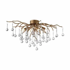 Plafonnier Paul Neuhaus ICICLE Vieux laiton, 4 lumières