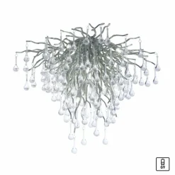 Plafonnier Paul Neuhaus ICICLE Acier inoxydable, 9 lumières