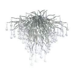 Plafonnier Paul Neuhaus ICICLE Acier inoxydable, 9 lumières