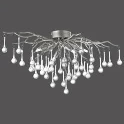 Plafonnier Paul Neuhaus ICICLE Argenté, 4 lumières