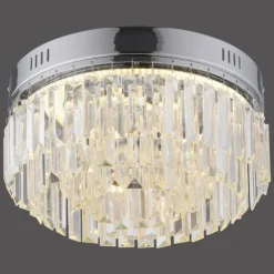 Plafonnier Paul Neuhaus KRISTA LED Chrome, 1 lumière