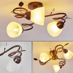 Plafonnier Peccia Rouille, 3 lumières