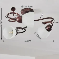 Plafonnier Peccia Rouille, 3 lumières