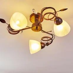 Plafonnier Peccia Rouille, 3 lumières