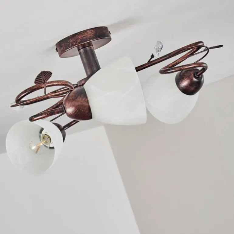 Plafonnier Peccia Rouille, 3 lumières