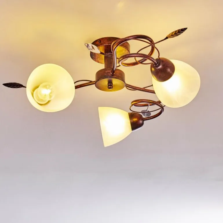 Plafonnier Peccia Rouille, 3 lumières