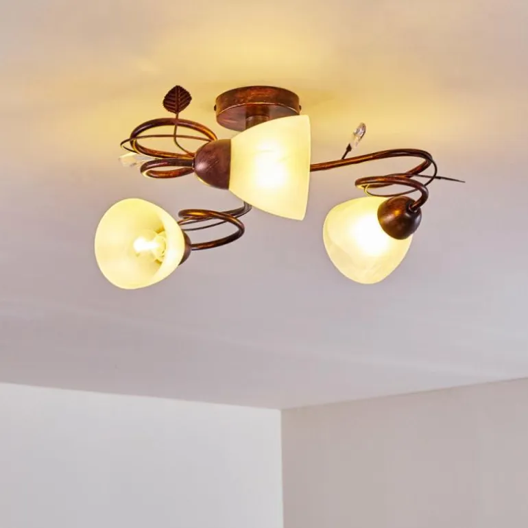 Plafonnier Peccia Rouille, 3 lumières