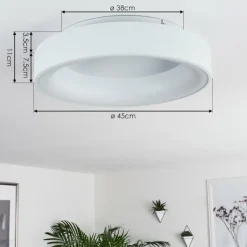Plafonnier Pine LED Blanc, 1 lumière