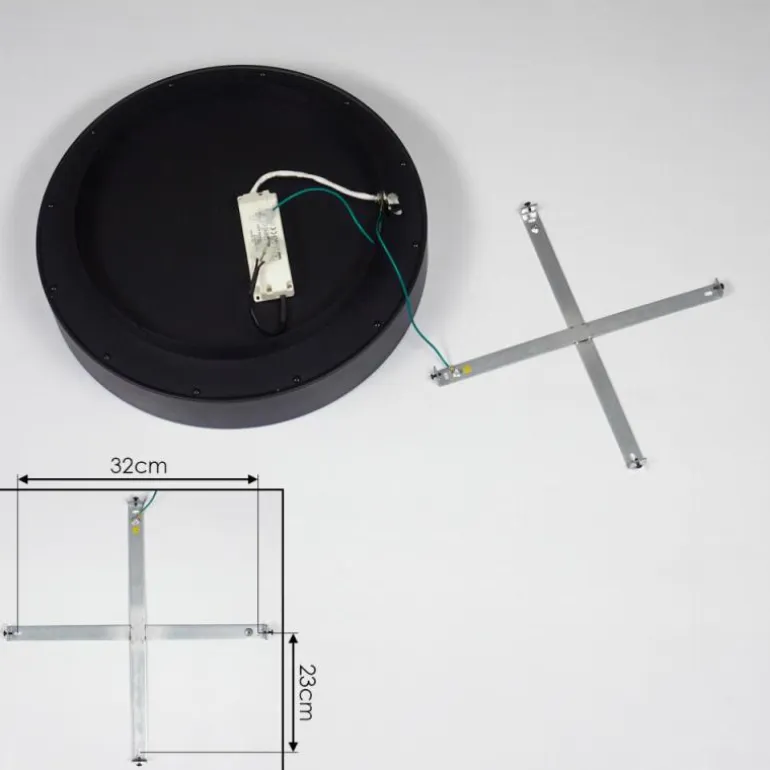 Plafonnier Pine LED Noir, 1 lumière