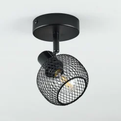 Plafonnier Pipisu Noir, 1 lumière