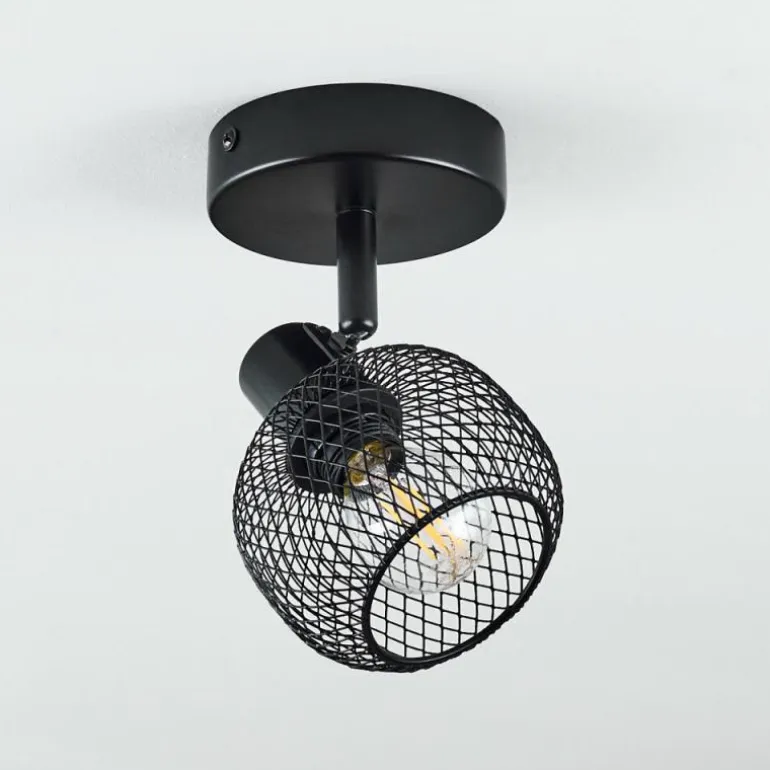 Plafonnier Pipisu Noir, 1 lumière