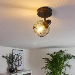 Plafonnier Pipisu Noir, 1 lumière