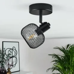 Plafonnier Pipisu Noir, 1 lumière